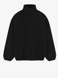 Brushed Half Zip Pullover – Black